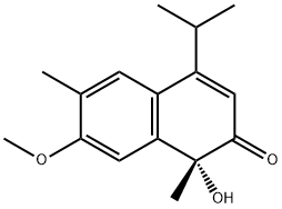 1-ヒドロキシ-7-メトキシ-1,6-ジメチル-4-イソプロピルナフタレン-2(1H)-オン 化学構造式