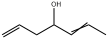 1,5-ヘプタジエン-4-オール 化学構造式