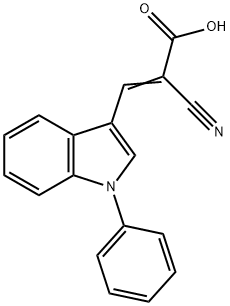 2-cyano-3-(1-phenylindol-3-yl)acrylate Structure