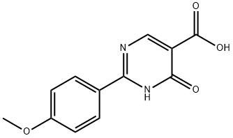 1,4-DIHYDRO-2-(4-METHOXYPHENYL)-4-OXO-5-PYRIMIDINECARBOXYLIC ACID Structure