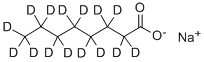 オクタン酸ナトリウム‐D15 化学構造式