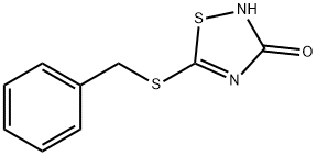 5-BENZYLTHIO-3-HYDROXY-1,2,4-THIADIAZOLE Struktur