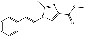 2-Methyl-1-[(E)-2-phenylethenyl]-1H-imidazole-4-carboxylic acid methyl ester,56410-90-3,结构式