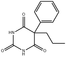 5-フェニル-5-プロピル-2,4,6(1H,3H,5H)-ピリミジントリオン 化学構造式