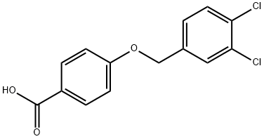 4-(3,4-二氯苄基)氧基苯甲酸 结构式