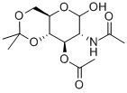 2-Acetamido-2-deoxy-4,6-O-isopropylidene-D-glucopyranose Structure