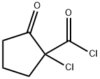 Cyclopentanecarbonyl chloride, 1-chloro-2-oxo- (9CI),56447-18-8,结构式