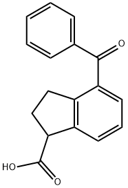 4-ベンゾイル-1-インダンカルボン酸 化学構造式