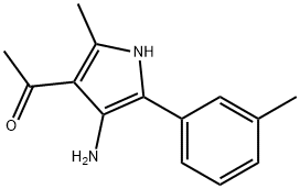 1-[4-Amino-2-methyl-5-(3-methylphenyl)-1H-pyrrol-3-yl]ethanone 结构式