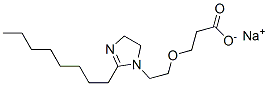 3-[2-[(4,5-ジヒドロ-2-オクチル-1H-イミダゾール)-1-イル]エトキシ]プロピオン酸ナトリウム 化学構造式