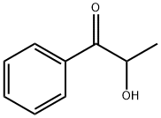 2-ヒドロキシ-1-フェニル-1-プロパノン 化学構造式