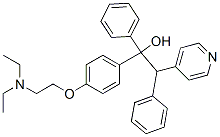 1-(4-Diethylaminoethoxyphenyl)-1,2-di(phenyl)-2-(4-pyridyl)ethanol 结构式