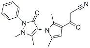 3-[1-(1,5-Dimethyl-3-oxo-2-phenyl-2,3-dihydro-1H-pyrazol-4-yl)-2,5-dimethyl-1H-pyrrol-3-yl]-3-oxo-propionitrile Struktur