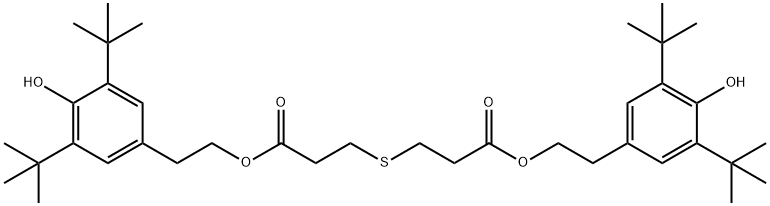 3,3'-チオビスプロピオン酸ビス[2-(3,5-ジ-tert-ブチル-4-ヒドロキシフェニル)エチル] 化学構造式