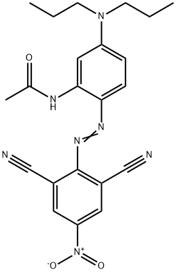 N-[2-[(2,6-dicyano-4-nitrophenyl)azo]-5-(dipropylamino)phenyl]acetamide Structure