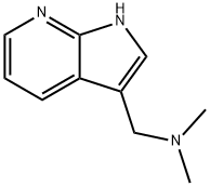 3-二甲氨基甲基-7-氮杂吲哚, 5654-92-2, 结构式