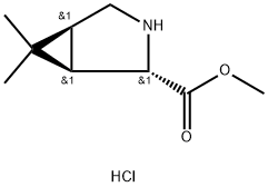 (1R,2S,5S)-6,6-DIMETHYL-3-AZA-BICYCLO[3.1.0]HEXANE-2-CARBOXYLIC ACID METHYL ESTER HYDROCHLORIDE Structure