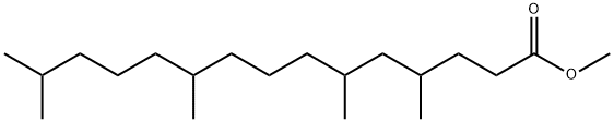 4,6,10,14-テトラメチルペンタデカン酸メチル 化学構造式
