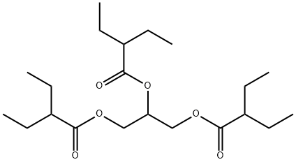 Tris(2-ethylbutyric acid)1,2,3-propanetriyl ester Structure