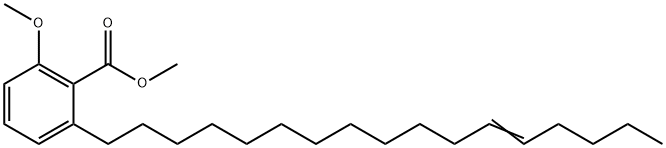 2-(12-Heptadecenyl)-6-methoxybenzoic acid methyl ester Struktur