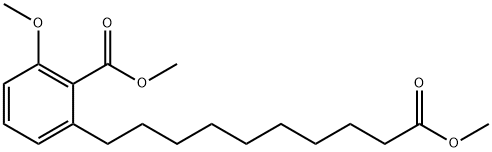 3-Methoxy-2-methoxycarbonylbenzenedecanoic acid methyl ester Structure