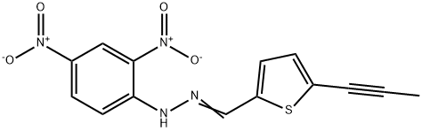 5-(1-Propynyl)-2-thiophenecarbaldehyde 2,4-dinitrophenyl hydrazone,56588-22-8,结构式