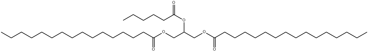 Di(hexadecanoic acid)2-[(1-oxohexyl)oxy]-1,3-propanediyl ester,56588-23-9,结构式
