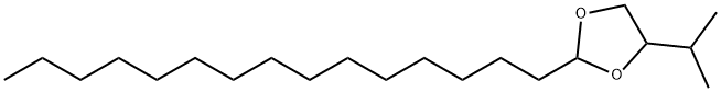 4-イソプロピル-2-ペンタデシル-1,3-ジオキソラン 化学構造式