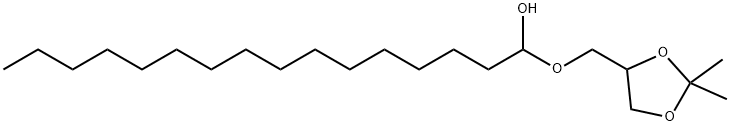 1-[(2,2-ジメチル-1,3-ジオキソラン-4-イル)メトキシ]-1-ヘキサデカノール 化学構造式