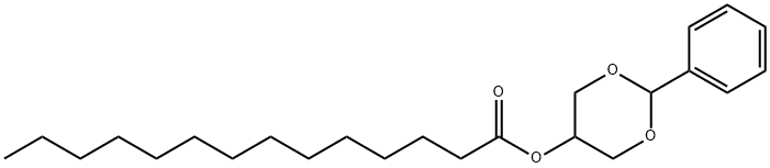 Tetradecanoic acid 2-phenyl-1,3-dioxan-5-yl ester Struktur