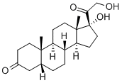 5-BETA-PREGNAN-17,21-DIOL-3,20-DIONE,566-42-7,结构式