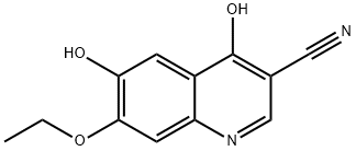 3-Quinolinecarbonitrile, 7-ethoxy-4,6-dihydroxy- Structure