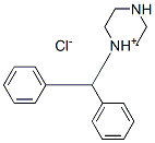 1-benzhydrylpiperazinium chloride Structure