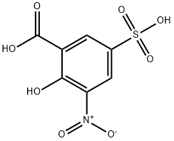 3-ニトロ-5-スルホサリチル酸 化学構造式