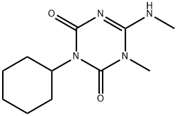 1,3,5-Triazine-2,4(1H,3H)-dione, 3-cyclohexyl-1-methyl-6-(methylamino)- Structure