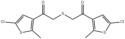 1-(5-CHLORO-2-METHYL-THIOPHEN-3-YL)-2-[2-(5-CHLORO-2-METHYL-THIOPHEN-3-YL)-2-OXO-ETHYLSULFANYL]-ETHANONE Structure