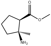 Cyclopentanecarboxylic acid, 2-amino-2-methyl-, methyl ester, (1R,2S)- (9CI) Struktur