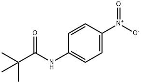 N-(4-ニトロフェニル)-2,2-ジメチルプロピオンアミド 化学構造式