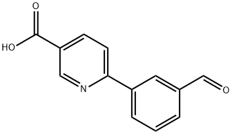 6-(3-甲酰基苯基)烟酸, 566198-35-4, 结构式