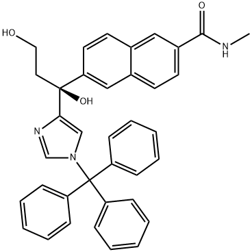 (S)-6-(1,3-dihydroxy-1-(1-trityl-1H-iMidazol-4-yl)propyl)-N-Methyl-2-naphthaMide 化学構造式