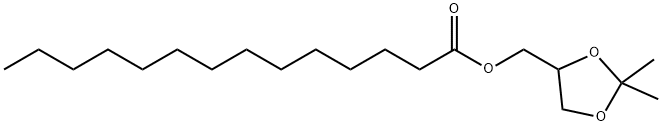 Tetradecanoic acid (2,2-dimethyl-1,3-dioxolan-4-yl)methyl ester Structure