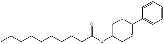 デカン酸2-フェニル-1,3-ジオキサン-5-イル 化学構造式
