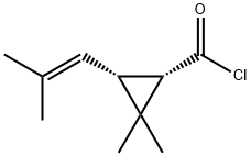 (1S-cis)-2,2-dimethyl-3-(2-methylprop-1-enyl)cyclopropanecarbonyl chloride Structure