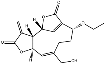 (3aS,4R,8S,11E,12aR)-8-Ethoxy-3a,4,8,9,10,12a-hexahydro-11-hydroxymethyl-3-methylene-6H-4,7-methenofuro[3,2-c]oxacycloundecin-2,6(3H)-dione Structure