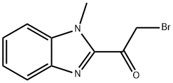 2-ブロモ-1-(1-メチル-1H-ベンズイミダゾール-2-イル)-1-エタノン 化学構造式