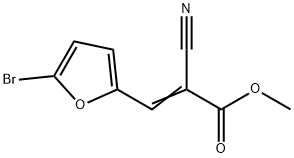 Prop-2-enoic acid, 3-(5-bromo-2-furyl)-2-cyano-, methyl ester Structure