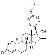 17-hydroxy-16beta-methylpregna-1,4,9(11)-triene-3,20-dione 21-(ethylcarbonate) Structure