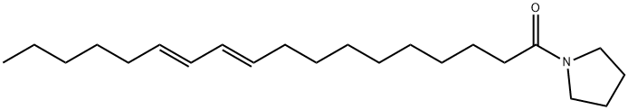 Pyrrolidine, 1-(1-oxo-10,12-octadecadienyl)-, (E,E)- Structure