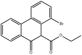 8-Bromo-9,10-dihydro-10-oxo-9-phenanthrenecarboxylic acid ethyl ester Structure