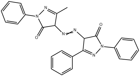 4-[(4,5-Dihydro-3-methyl-5-oxo-1-phenyl-1H-pyrazol-4-yl)azo]-2,4-dihydro-2,5-diphenyl-3H-pyrazol-3-one 结构式